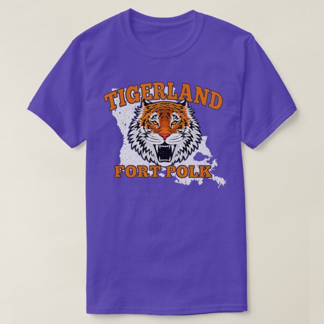 Camiseta Fort Polk Alumni Louisiana La Tigerland Veterans V (Frente do Design)