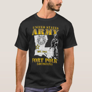 Camiseta Fort Polk Tigerland A Casa de Heroes Louisiana M