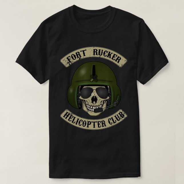 Camiseta Fort Rucker Helicopter Club T (Frente do Design)