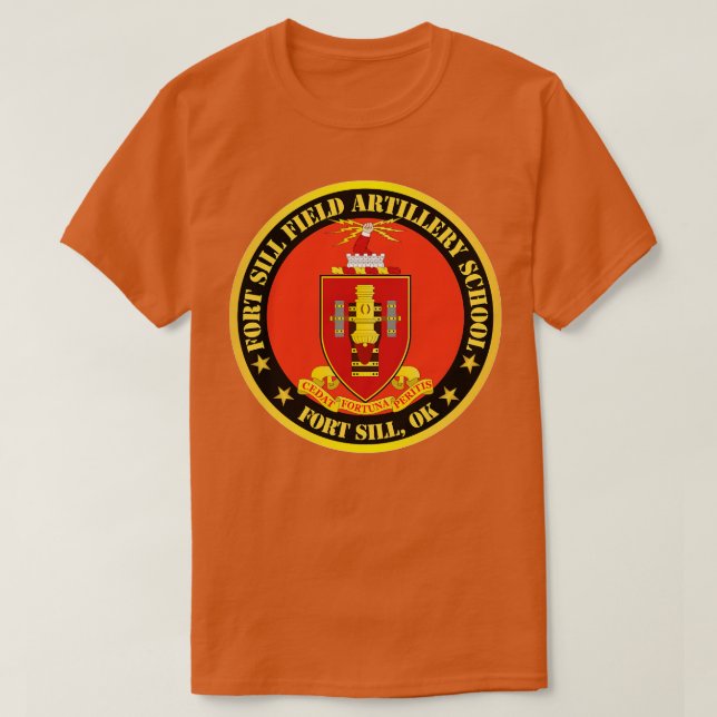 Camiseta Fort Sill Field Artillery School COA Fort Sill OK (Frente do Design)