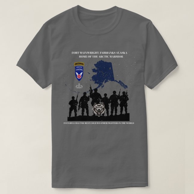 Camiseta FORT WAINWRIGHT WARRIORS T-Shirt (Frente do Design)