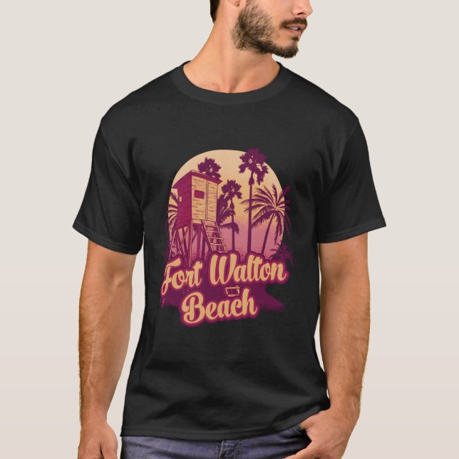 Camiseta Fort Walton Beach Palm Trees (Frente)
