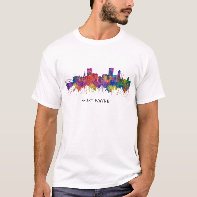 Camiseta Fort Wayne Indiana Skyline (Frente)