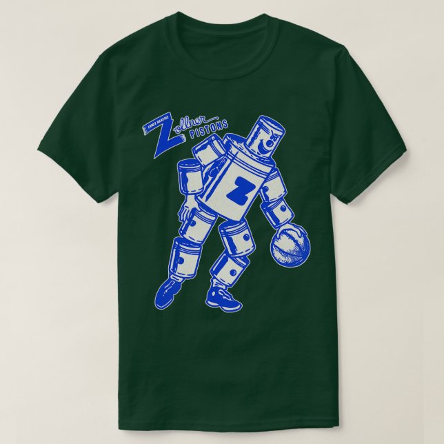 Camiseta Fort Wayne Zollner Pistons Equipe de basquetebol (Frente do Design)