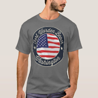 Camiseta Fort Worden Beach - Patriotic Washington Souvenir 