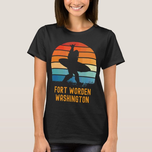 Camiseta Fort Worden Washington Sasquatch Souvenir (Frente)