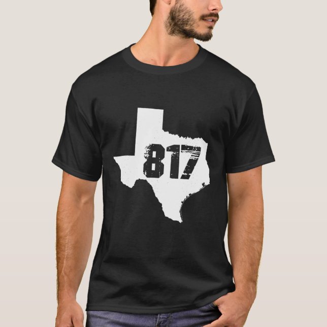 Camiseta Fort Worth Texas State 817 Area Code T Shirt (Frente)