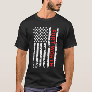Camiseta Fort Worth USA Black White Flag