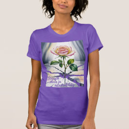 Camiseta Fortalecimento mostra em Vulnerabilidade Rosa de A