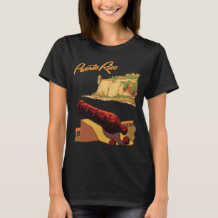 Camiseta Fortaleza Costeira de Porto Rico Viagem
