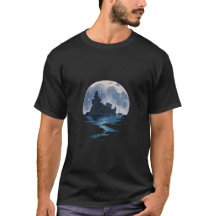 Fortaleza das Ilhas Moonlit e mar