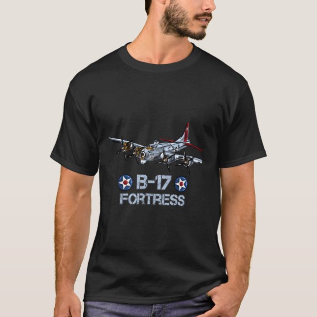 Camiseta Fortaleza Voadora B-17 Bombardeiro (Frente)