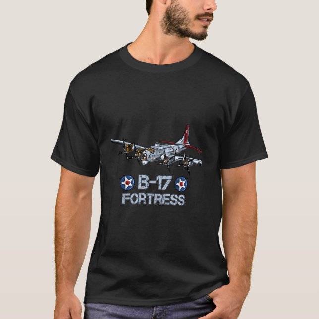 Camiseta Fortaleza Voadora B-17 Bombardeiro (Frente)