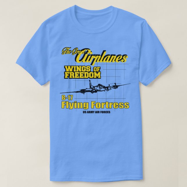 Camiseta Fortaleza Voadora dos Aviões Excelentes B17 (Frente do Design)
