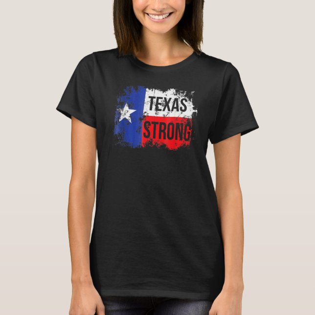 Camiseta Forte Apoio Do Texas À Bandeira Em Distância Do Te (Frente)