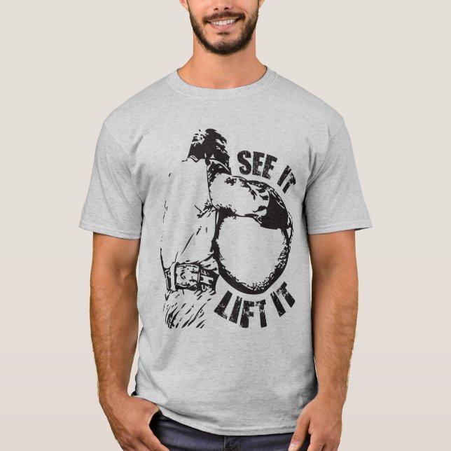 Camiseta Forte Atlas Stone Levante - Veja Levantar Sua Cami (Frente)