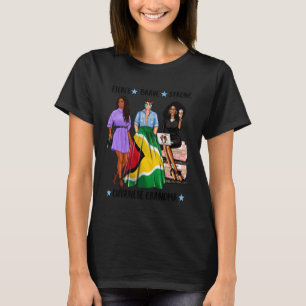 Camiseta Forte Avó Afro-Guyanesa Bandeira da Guiana Latina