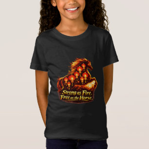 Camiseta Forte como o Fogo Livre como a Lanterna do Cavalo