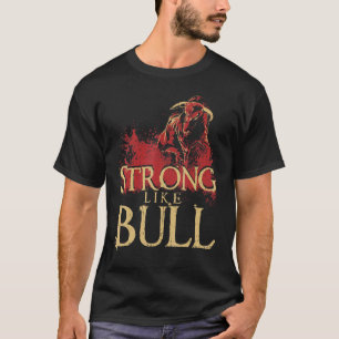 Camiseta Forte Como Um Bodybuilding Touro Poderoso 1