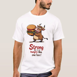 Camiseta Forte como um Burger Ox
