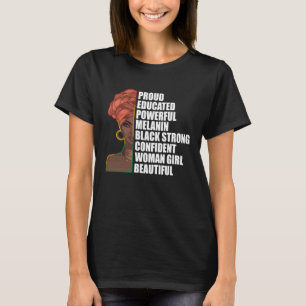 Camiseta Forte Confi Melanin Black, Poderoso E Educado