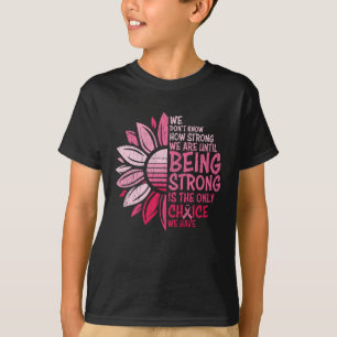 Camiseta Forte consciência do Cancer de mama Girassol