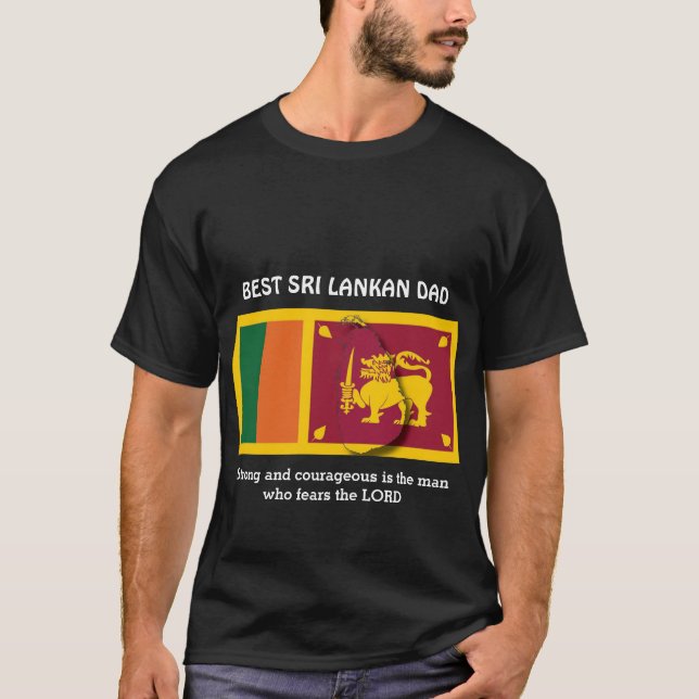 Camiseta Forte coragem | Personalizado | PAI SRI LANKAN (Frente)