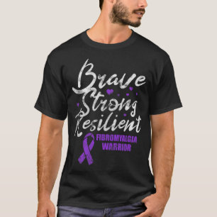 Camiseta Forte e Corajoso Grunge de Sensibilização Fibra Re