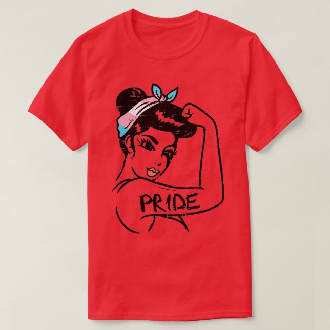 Camiseta Forte e indescritível transexual feminino Orgulho  (Frente do Design)