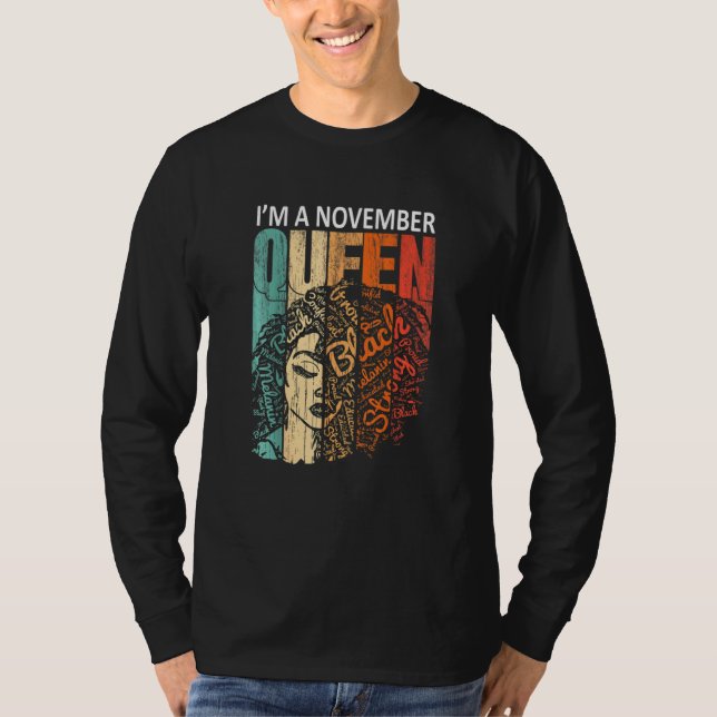 Camiseta Forte Garota Afro Eu Sou Uma Rainha Negra Melani N (Frente)