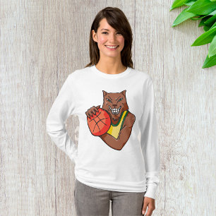 Camiseta Forte Mascote de Basquete Wildcat
