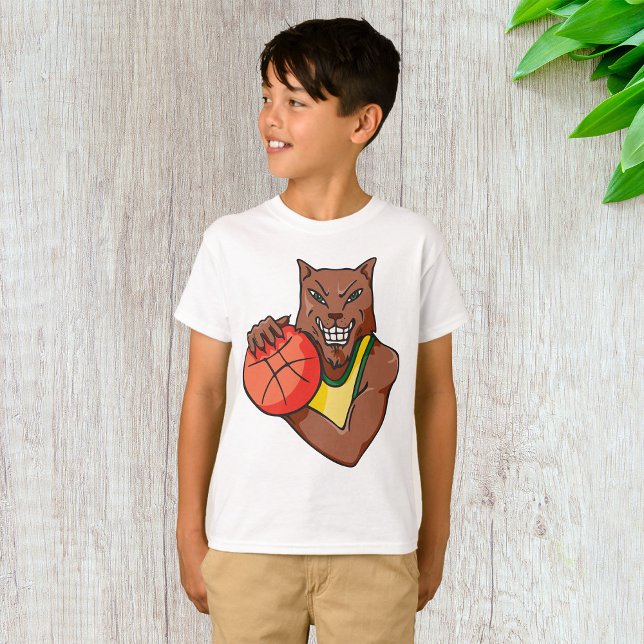 Camiseta Forte Mascote de Basquete Wildcat (Criador carregado)