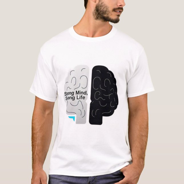 Camiseta Forte mente mente Vida Motivacional Camisa-T (Frente)