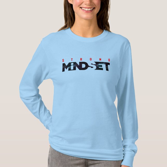 Camiseta Forte Mindset | Capa longa feminina (Frente)