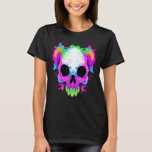Camiseta Forte Música Rainbow Skull Art Rock Music Festival