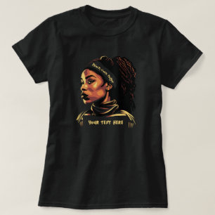 Camiseta Forte Negra Mulher Negra Mora Negra Importa Texto 