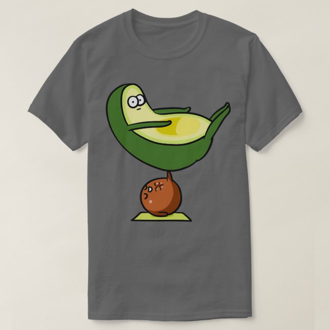 Camiseta Forte Núcleo Avocado Acro Yoga (Frente do Design)
