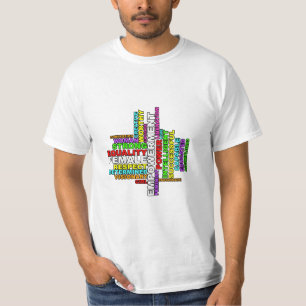 Camiseta Forte Nuvem Mundial de Palavras