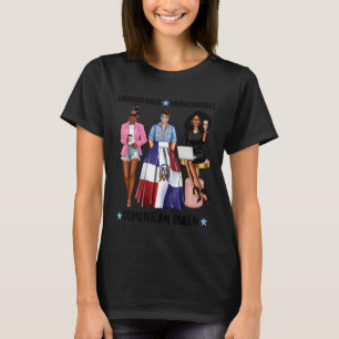 Camiseta Forte Rainha Dominicana Da Dominica Preta Latina
