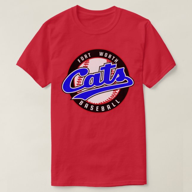 Camiseta Forte Retro Valente Gatos Baseball TSirt (Frente do Design)