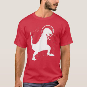 Camiseta Forte T Rex Dinossauro Espacial Astronauta Masculi