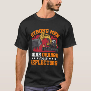 Camiseta Forte Vista Laranja E Refletores Construção