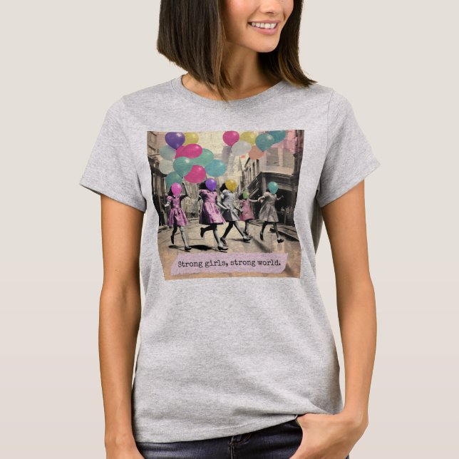 Camiseta Fortes Meninas Fortes Mundo (Frente)