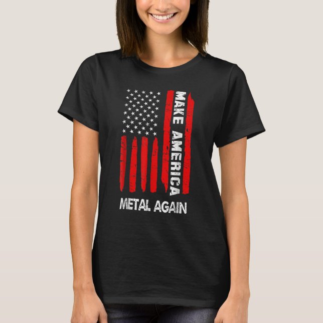 Camiseta Forth 4th Of July   Outfit Make America Metal Agai (Frente)