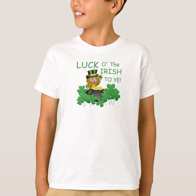 Camiseta Fortuna e Sorte para Você deste Leprechaun! (Frente)
