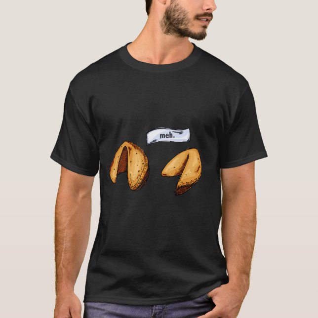 Camiseta Fortune Cookie Meh Engraçado Citação da Fortune Co (Frente)