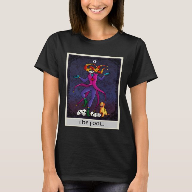 Camiseta Fortune Teller Mythical The Fool with skulls Tarot (Frente)