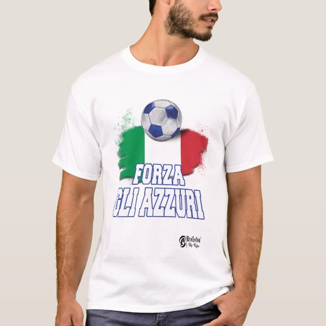 Camiseta Forza Gli Azzuri Versão 3 Branco (Frente)