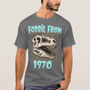 Camiseta Fóssil de 1970 presente engraçado de aniversário