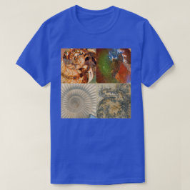 Camiseta Fóssil de Ammonite Macro Montagem